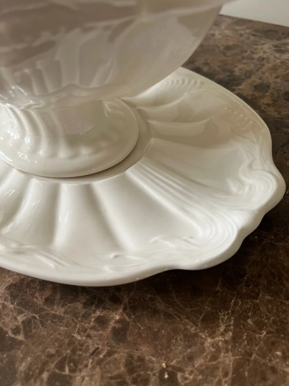 Antique Royal Staffordshire Ivory Ironstone Full Size Soup Tureen 4 Piece Set